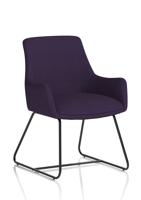 Quote Sled Base Reception Chair Bespoke Colour Tansy Purple