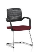 Cosmo Cantilever Chair Black Frame Bespoke Colour Seat Ginseng Chilli