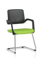 Cosmo Cantilever Chair Black Frame Bespoke Colour Seat Myrrh Green
