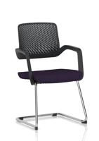 Cosmo Cantilever Chair Black Frame Bespoke Colour Seat Tansy Purple