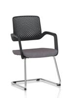 Cosmo Cantilever Chair Black Frame Bespoke Colour Seat Rivet Fuse