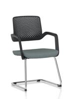 Cosmo Cantilever Chair Black Frame Bespoke Colour Seat Rivet Tensile