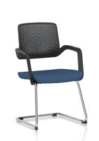 Cosmo Cantilever Chair Black Frame Bespoke Colour Seat Quest Limpet