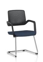 Cosmo Cantilever Chair Black Frame Bespoke Colour Seat Quest Whelk