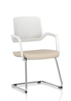 Cosmo Cantilever Chair White Frame Bespoke Colour Seat Quest Salt