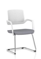 Cosmo Cantilever Chair White Frame Bespoke Colour Seat Quest Shell