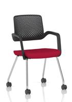 Cosmo Training Chair Black Frame Bespoke Colour Seat Bergamot Cherry