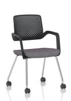 Cosmo Training Chair Black Frame Bespoke Colour Seat Rivet Fuse