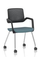 Cosmo Training Chair Black Frame Bespoke Colour Seat Rivet Quench