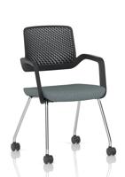 Cosmo Training Chair Black Frame Bespoke Colour Seat Rivet Tensile