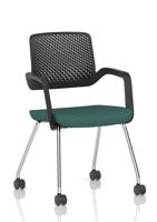 Cosmo Training Chair Black Frame Bespoke Colour Seat Quest Kelp