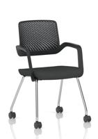 Cosmo Training Chair Black Frame Bespoke Colour Seat Quest Mussel