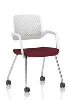 Cosmo Training Chair White Frame Bespoke Colour Seat Ginseng Chilli