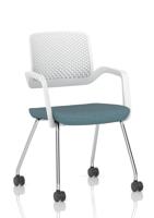Cosmo Training Chair White Frame Bespoke Colour Seat Rivet Quench