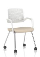 Cosmo Training Chair White Frame Bespoke Colour Seat Quest Salt