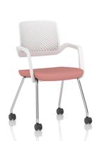 Cosmo Training Chair White Frame Bespoke Colour Seat Quest Shrimp