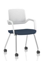 Cosmo Training Chair White Frame Bespoke Colour Seat Quest Whelk