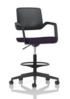 Cosmo Hi Rise Chair Black Frame Bespoke Colour Seat Tansy Purple