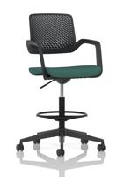 Cosmo Hi Rise Chair Black Frame Bespoke Colour Seat Quest Kelp