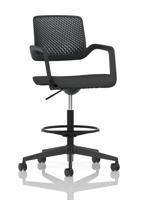 Cosmo Hi Rise Chair Black Frame Bespoke Colour Seat Quest Mussel