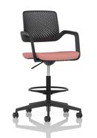 Cosmo Hi Rise Chair Black Frame Bespoke Colour Seat Quest Shrimp