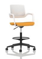 Cosmo Hi Rise Chair White Frame Bespoke Colour Seat Senna Yellow
