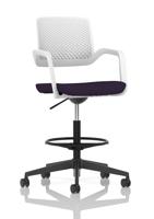 Cosmo Hi Rise Chair White Frame Bespoke Colour Seat Tansy Purple