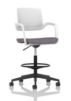 Cosmo Hi Rise Chair White Frame Bespoke Colour Seat Rivet Fuse