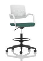 Cosmo Hi Rise Chair White Frame Bespoke Colour Seat Quest Kelp