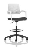 Cosmo Hi Rise Chair White Frame Bespoke Colour Seat Quest Mussel