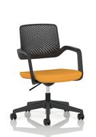 Cosmo Task Operator Chair Black Frame Bespoke Colour Seat Senna Yellow