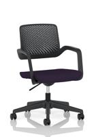 Cosmo Task Operator Chair Black Frame Bespoke Colour Seat Tansy Purple