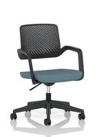 Cosmo Task Operator Chair Black Frame Bespoke Colour Seat Rivet Quench
