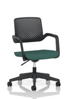 Cosmo Task Operator Chair Black Frame Bespoke Colour Seat Quest Kelp