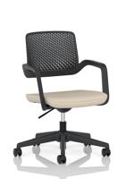 Cosmo Task Operator Chair Black Frame Bespoke Colour Seat Quest Salt