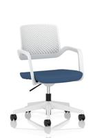 Cosmo Task Operator Chair White Frame Bespoke Colour Seat Quest Limpet