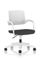 Cosmo Task Operator Chair White Frame Bespoke Colour Seat Quest Mussel