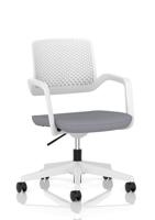 Cosmo Task Operator Chair White Frame Bespoke Colour Seat Quest Shell