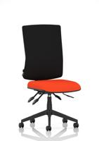 Orlena High Back Task Operator Chair Bespoke Colour Seat Tabasco Orange