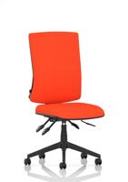 Orlena High Back Task Operator Chair Bespoke Colour Back And Seat Tabasco Orange
