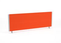 Impulse/Evolve Plus Bench Screen 1200 Silver Frame Bespoke Tabasco Orange Fabric