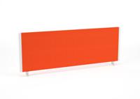 Impulse/Evolve Plus Bench Screen 1200 White Frame Bespoke Tabasco Orange Fabric