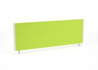 Impulse/Evolve Plus Bench Screen 1200 White Frame Bespoke Myrrh Green Fabric