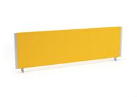 Impulse/Evolve Plus Bench Screen 1400 Silver Frame Bespoke Senna Yellow Fabric