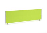 Impulse/Evolve Plus Bench Screen 1400 Silver Frame Bespoke Myrrh Green Fabric