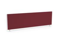 Impulse/Evolve Plus Bench Screen 1400 White Frame Bespoke Ginseng Chilli Fabric