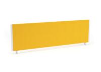 Impulse/Evolve Plus Bench Screen 1400 White Frame Bespoke Senna Yellow Fabric