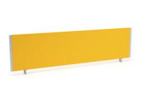Impulse/Evolve Plus Bench Screen 1600 Silver Frame Bespoke Senna Yellow Fabric