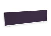 Impulse/Evolve Plus Bench Screen 1600 White Frame Bespoke Tansy Purple Fabric