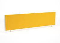 Impulse/Evolve Plus Bench Screen 1600 White Frame Bespoke Senna Yellow Fabric